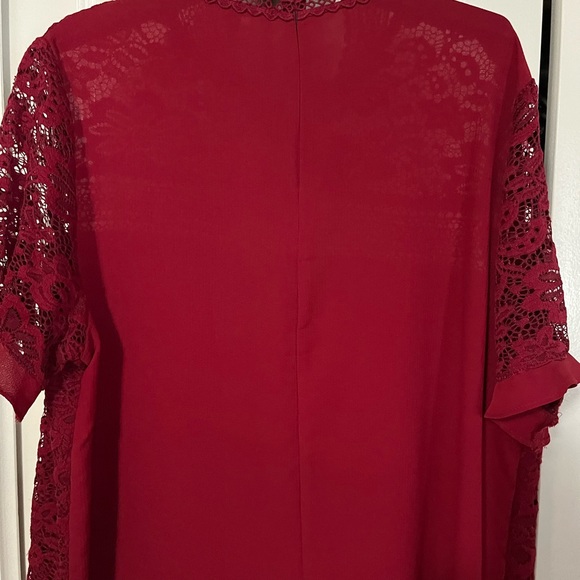 Gibson red lace top - Picture 5 of 7